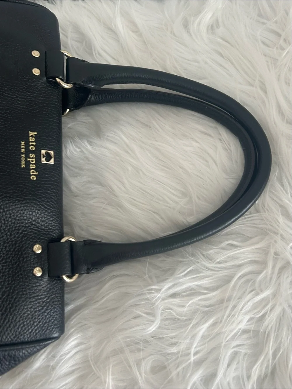Kate Spade Black Pebbled Leather Satchel Crossbody Shoulder Bag Zip Top everyday